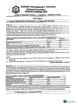 buddo ss a level biology seminar questions