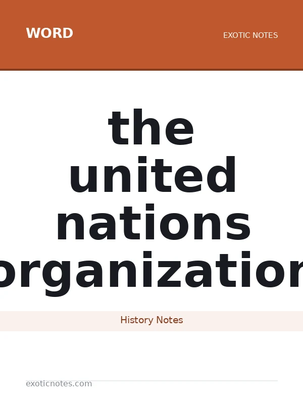the united nations organization