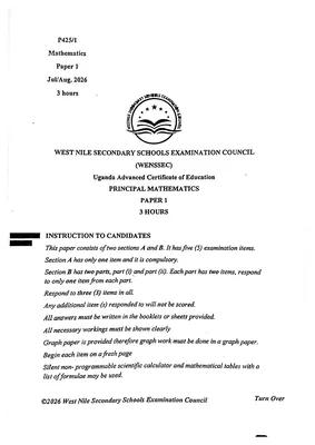 wenssec uace principal mathematics 1