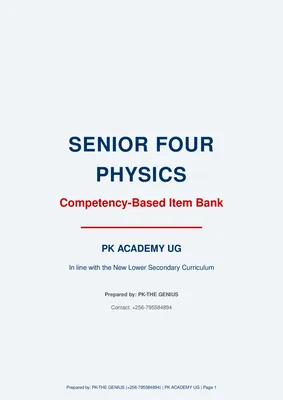 pk academy ug s.4 physics item bank