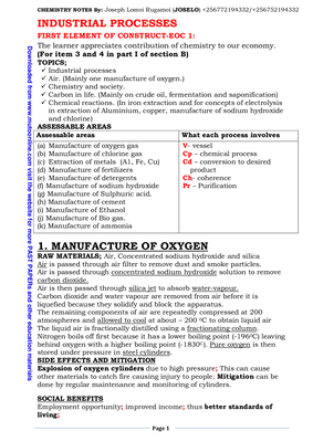 industrial processes