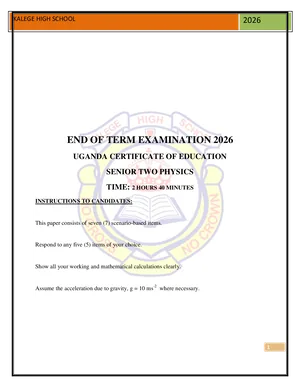khs s.2 end of term two examination 2026