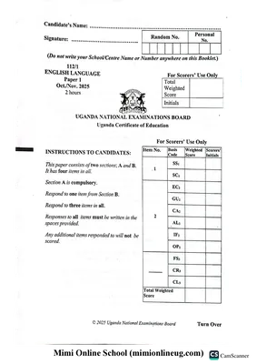 uneb uce eng 1 2025