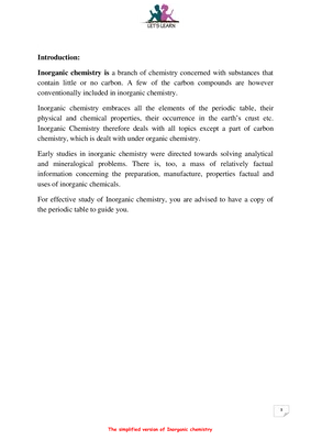 inorganic chemistry