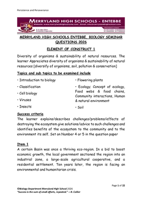 merryland biology seminar 2026