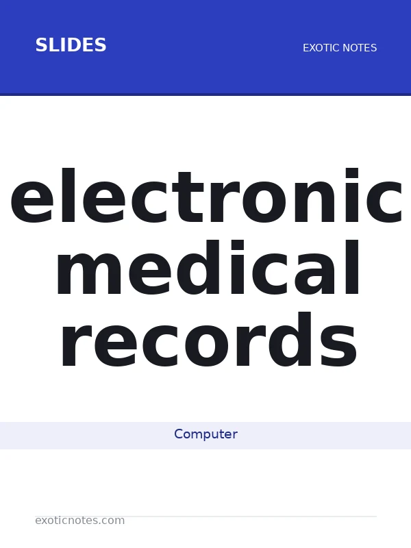 electronic medical records