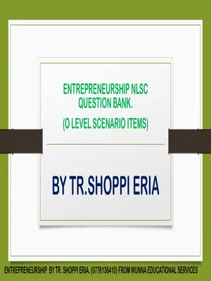 new lower secondary curriculum entrepreneurship scenario questions bank