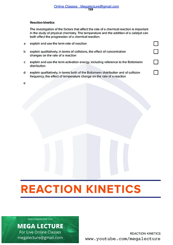 reaction kinetics notes