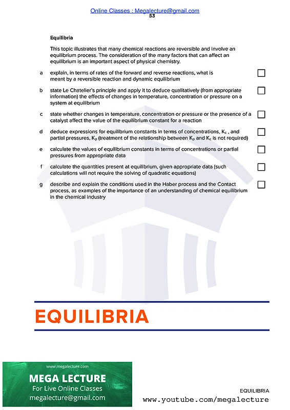 equilibria notes