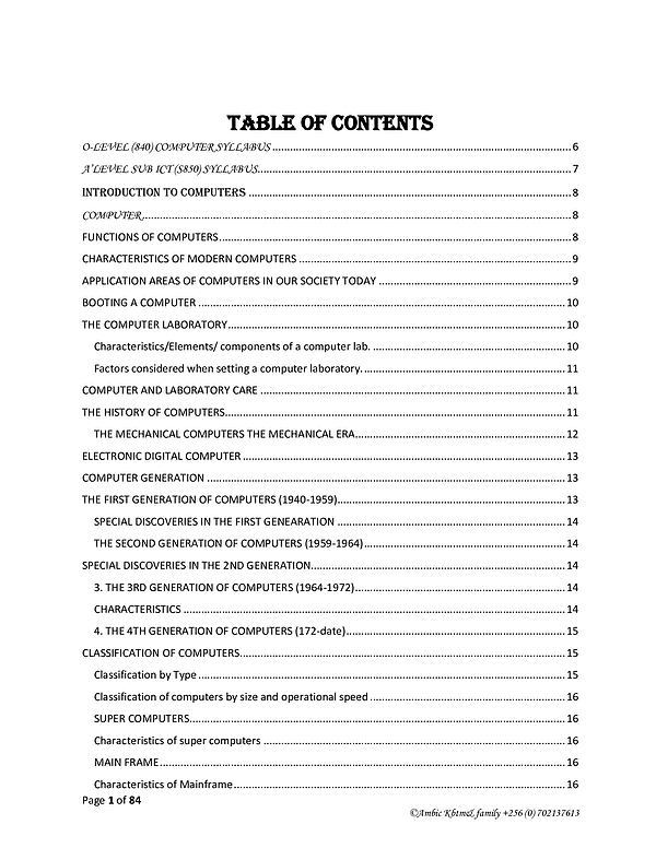 o level computer notes