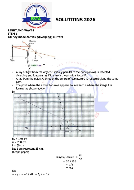 esta physics seminar solutions june 2026