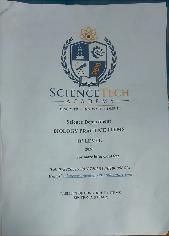 biology o level items - science tech academy