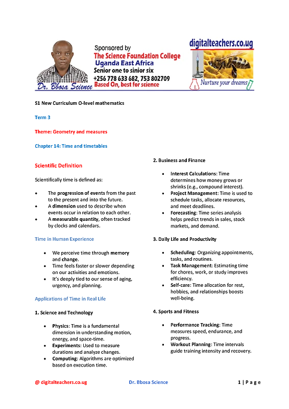 14 time and timetables