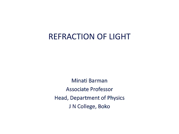 refraction of light
