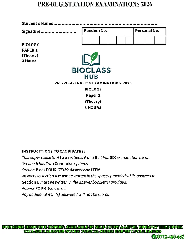 uace biology p.1 pre registration 2026
